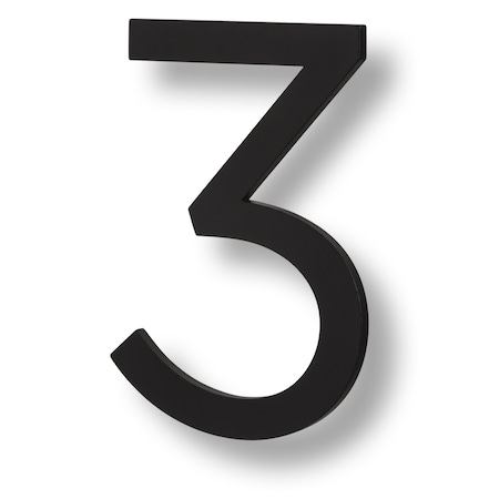 Sure-Loc Hardware Sure-Loc Hardware Floating House Number, 6, No. 3, Flat Black HNF6-3 FBL